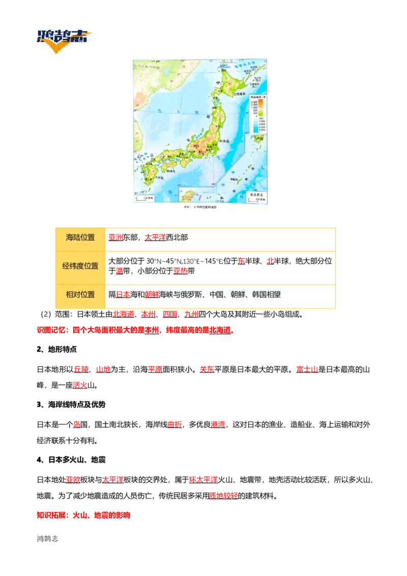 《第八章我们邻近的地区和国家速记清单（答案版）_初中全科《知识梳理》打包下载_2025春《名师总结知识点》下册_地理_七年级》第4页预览