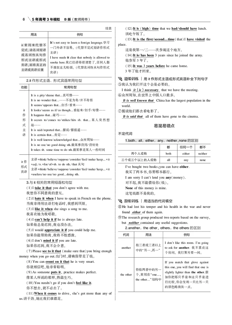 《专题一名词、代词和冠词_2022版教学资源包_五年高考三年模拟_2022版课标版高考总复习英语5·3B版_专题一名词、代词和冠词_专题一名词、代词和冠词（专题电子书）_专题电子书》第6页预览