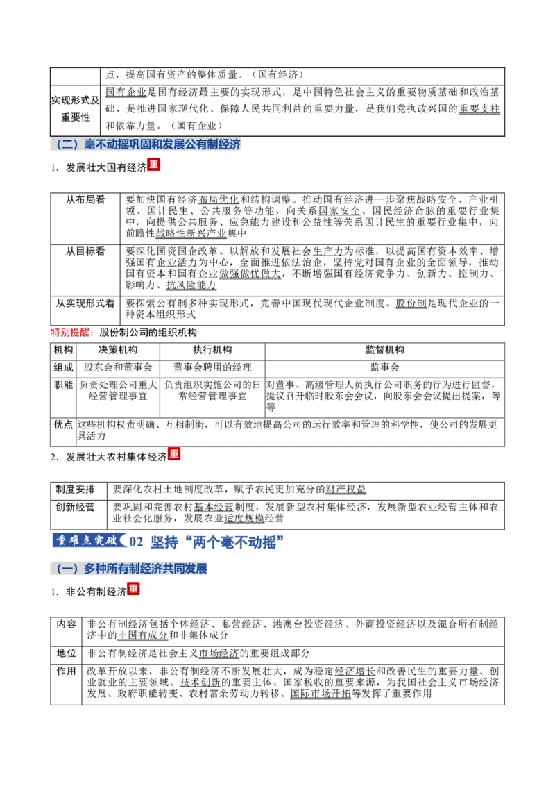 《第一单元生产资料所有制与经济体制（知识清单）（全国通用）_zheng治_2026年_2026年高考政治一轮复习讲义+练习+课件（新教材新高考）-G55_2026版_必修2》第3页预览