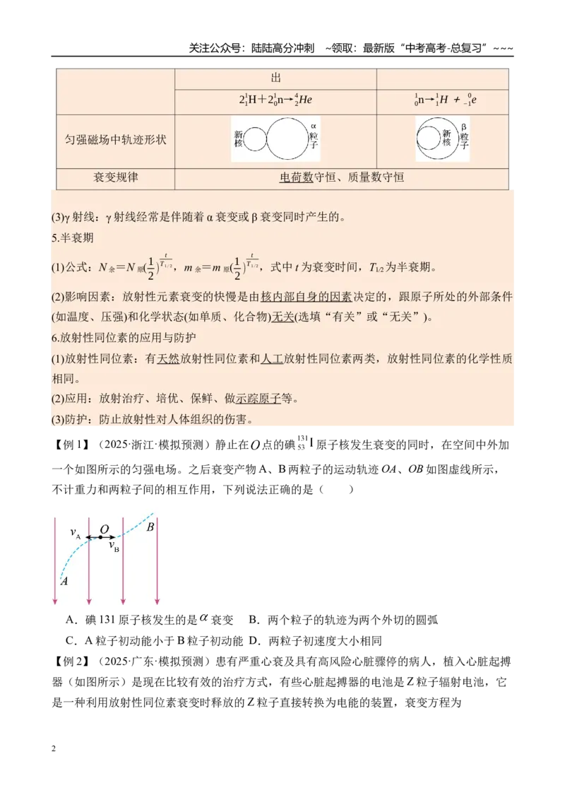 《第77讲原子核-（讲义）（学生版）_04-物理-高考总复习_一轮复习_2026年-物理高考一轮复习_2026年高考物理一轮复习精讲精练-G367_资料》第2页预览