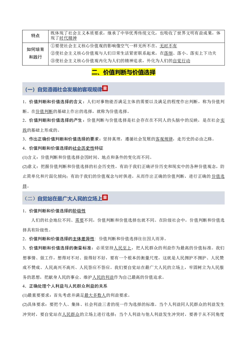 《第二单元认识社会与价值选择（知识清单）（全国通用）_zheng治_2026年_2026年高考政治一轮复习知识清单（全国通用）-G56_2026版》第8页预览