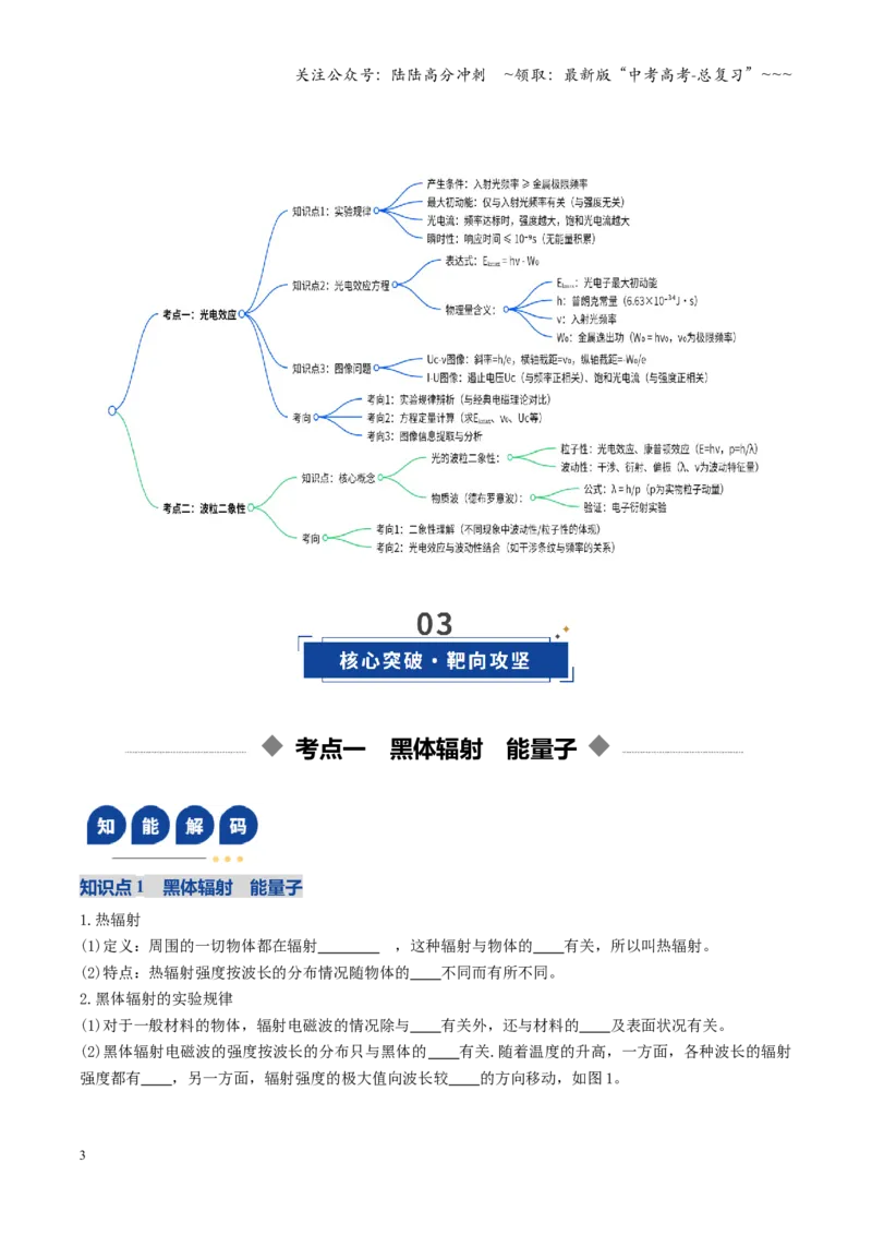 《第67讲光电效应波粒二象性（复习讲义）（湖南专用）（学生版）_04-物理-高考总复习_一轮复习_2026年-物理高考一轮复习_2026年高考物理一轮课件+讲义+练习（湖南专用）-G331》第3页预览