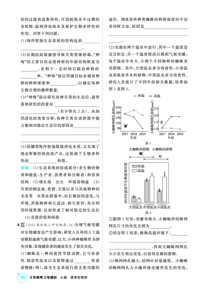 《1_精练册PDF-第20章生态系统及其稳定性_2026版教学资源包_202653高考总复习A版_山东版_2026版.山东版.选考总复习.生物.5·3A版_第4部分生物与环境_第20章生态系统及其稳定性_1_精练册PDF》第3页预览