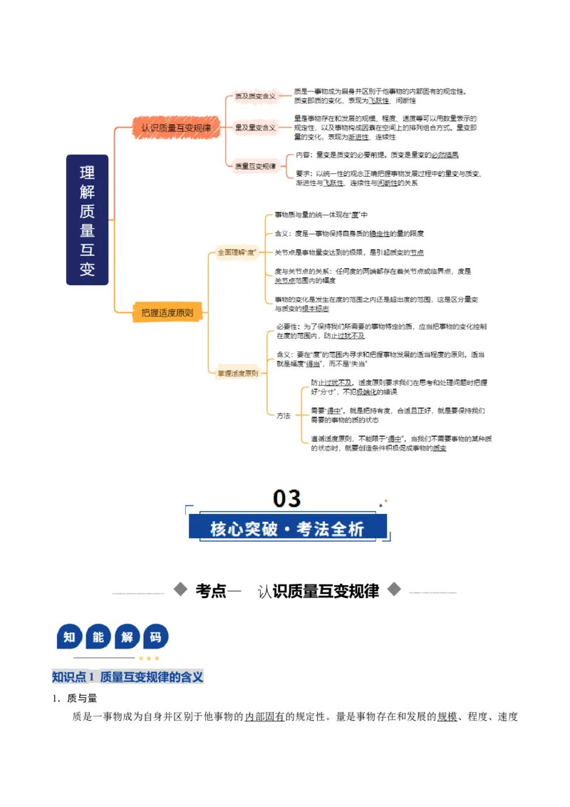 《第09课理解质量互变（复习讲义）（教师版）（全国通用）_zheng治_2026年_2026年高考政治一轮复习讲义+练习+课件（新教材新高考）-G55_2026版_选择性必修3逻辑与思维》第3页预览