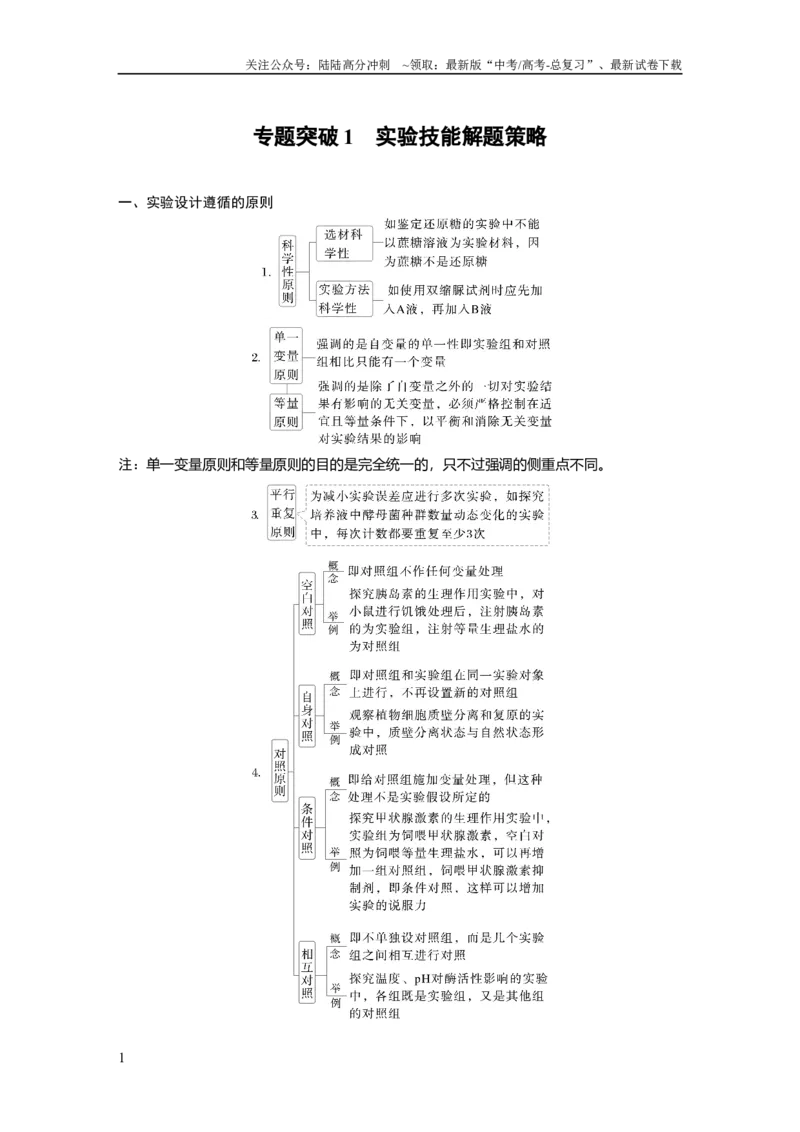 《第三单元　专题突破1　实验技能解题策略_06-生物-高考总复习_一轮复习_2025年_2025年大一轮复习讲义人教版生物_资料_1-资料_大一轮复习讲义教师专用》第1页预览