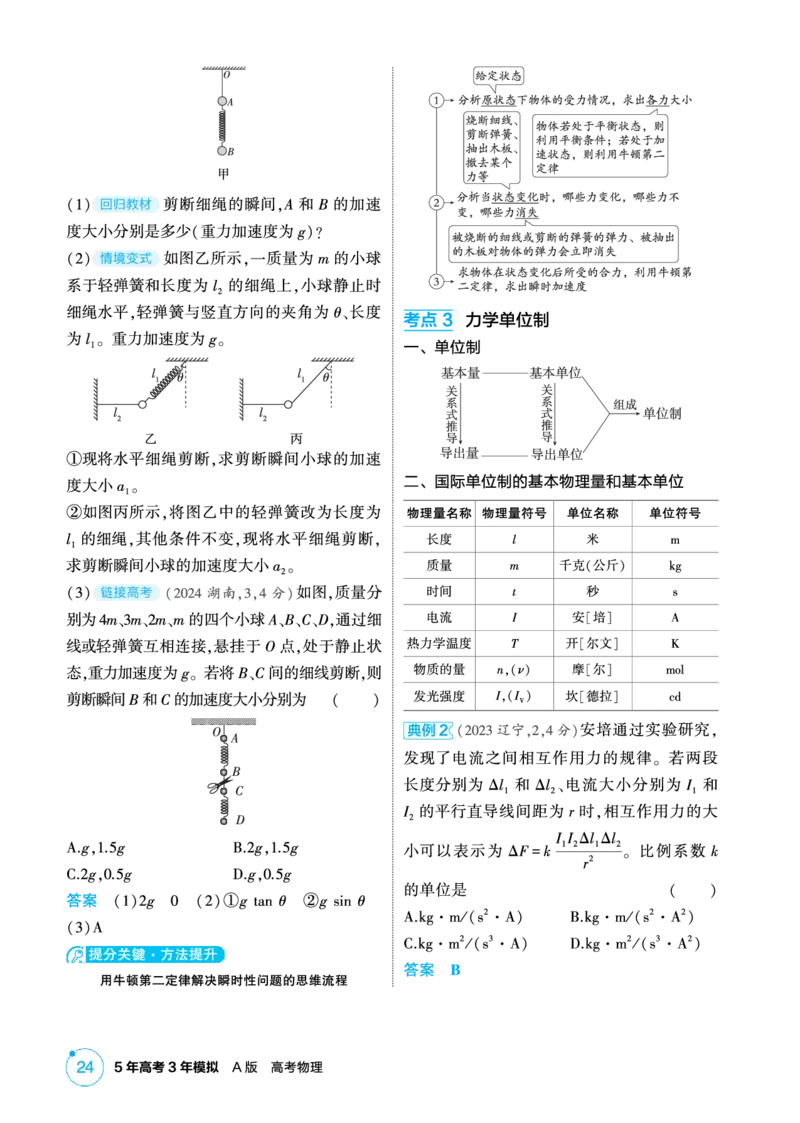 《1_精讲册PDF-第3章牛顿运动定律_2026版教学资源包_202653高考总复习A版_湖南版_2026版.湖南版.选考总复习.物理.5·3A版_二、教师用书PDF_第3章牛顿运动定律_1_专题电子书》第2页预览