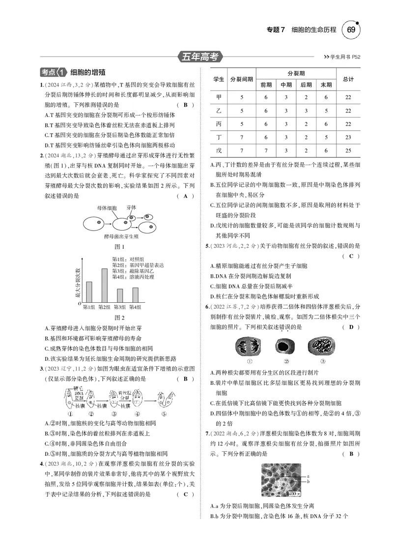 《5_2025版5·3B版新高考版教师用书PDF_2025版教学资源包_（总复习系列）2025版《5年高考3年模拟》新高考版B版（⭐全科）_2025版.新高考新教材版.选考总复习.生物.5·3B版_1_专题资料包_671》第9页预览