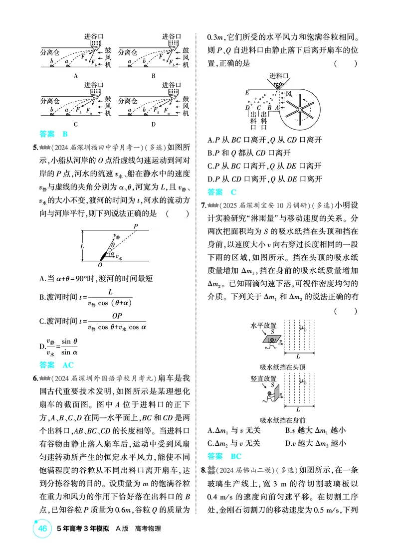 《1_精练册第4章曲线运动_2026版教学资源包_202653高考总复习A版_广东版_2026版.广东版.选考总复习.物理.5·3A版_二、教师用书PDF_第4章曲线运动_1_PDF教参电子书》第2页预览