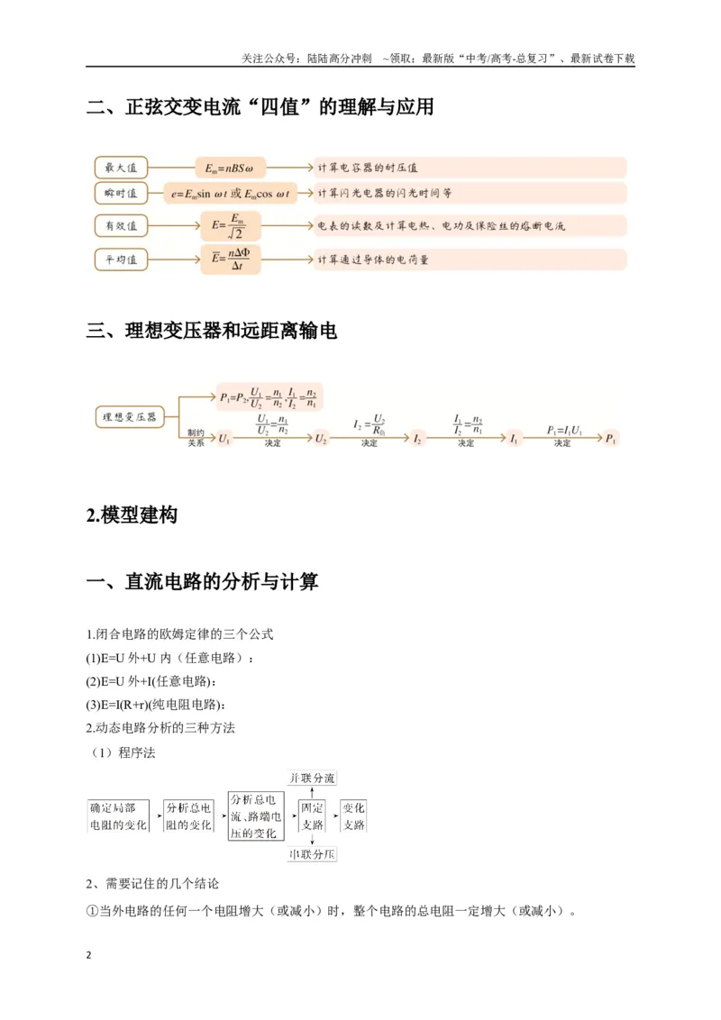 《选择7恒定电流与交变电流（教师版）_04-物理-高考总复习_专项复习_2025年_2025年高中高考物理模型与方法_资料_8高考热点题型归类（二轮）》第2页预览