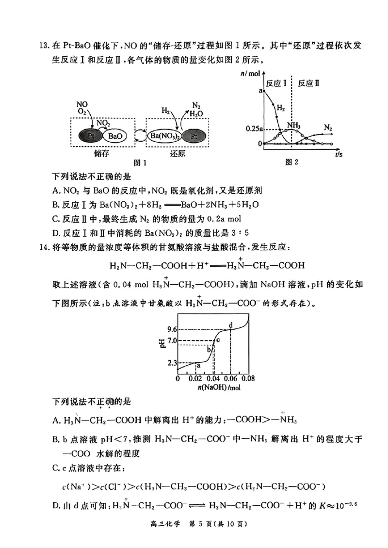 《8_05化学北京东城区（一模）试卷+标答评分细则_2025版教学资源包_（总复习系列）2025版《5年高考3年模拟》新高考版B版（⭐全科）_2025版.新高考新教材版.选考总复习.化学.5·3B版》第5页预览