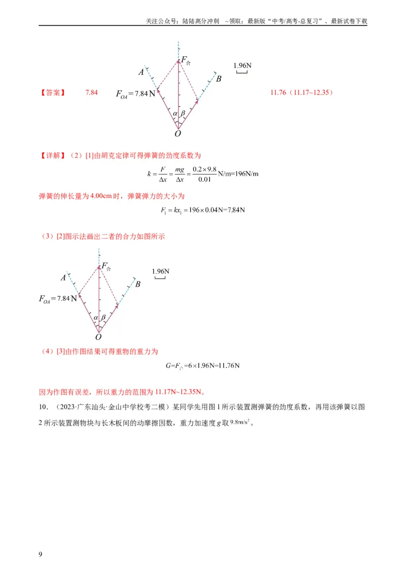 《阶段性检测《相互作用》（解析版）_04-物理-高考总复习_一轮复习_2024年_2024年高考物理一轮复习考点通关卷（新高考通用）_阶段性检测_力学部分》第9页预览