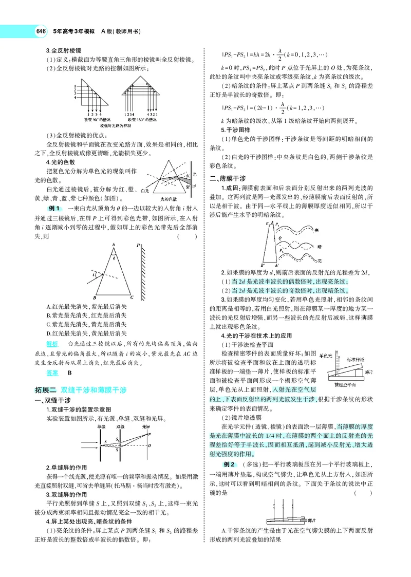 《专题十七　光学、电磁波与相对论初步_2022版教学资源包_五年高考三年模拟_2022版新高考版选考总复习物理5·3A版_专题十七光学、电磁波与相对论初步_专题PDF_专题PDF_专题电子书》第6页预览