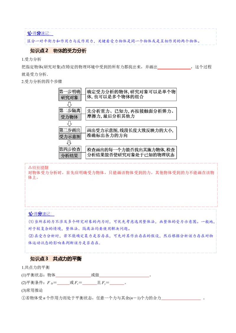 《第06讲牛顿第三定律共点力的平衡（专项训练）（安徽专用）（学生版）_地理_2027年高考地理一轮_2027年高考物理一轮课件+讲义+练习（安徽专用）-G326_2027版》第3页预览
