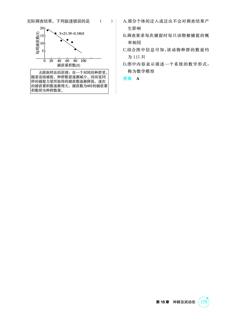 《1_精练册-第18章种群及其动态_2026版教学资源包_202653高考总复习A版_广东版_2026版.广东版.选考总复习.生物.5·3A版_第4部分生物与环境_第18章种群及其动态_4_PDF教参电子书》第3页预览