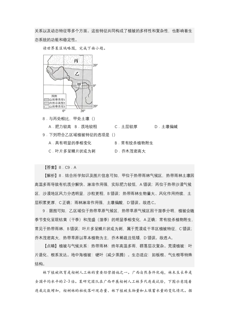 《高频考点96中小尺度区域的自然带地理环境的演变-高考地理高频考点专项突破_地理_2026年-地理高考专项复习_42026年高考地理高频考点专项突破思维导图+解题技巧+专项突破》第8页预览