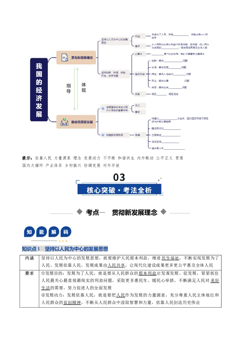 《第03课我国的经济发展（复习讲义）（学生版）（全国通用）_zheng治_2026年_2026年高考政治一轮复习讲义+练习+课件（新教材新高考）-G55_2026版_必修2》第5页预览