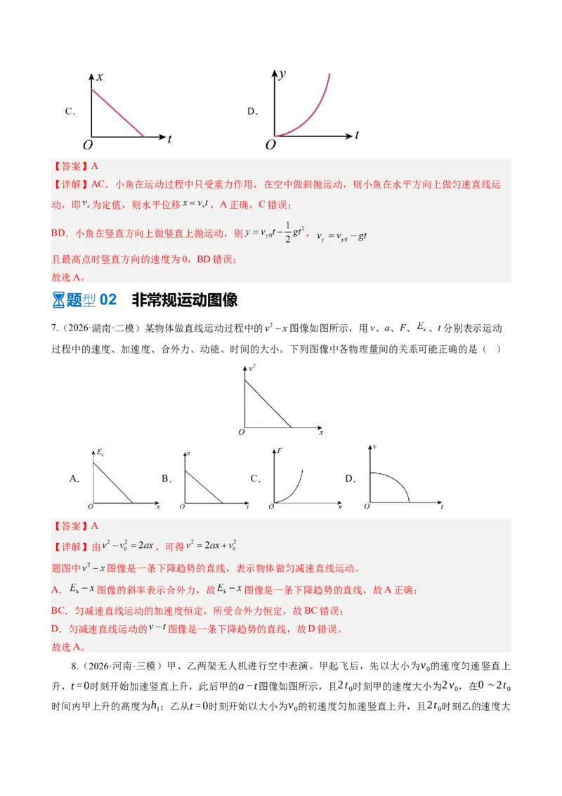 《第04讲运动学图像问题与追及相遇问题（专项训练）（湖南专用）（教师版）_地理_2027年高考地理一轮_2027年高考物理一轮课件+讲义+练习（湖南专用）-G331_2027版》第7页预览