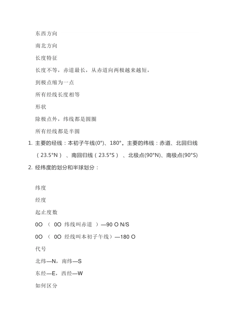 《(学霸笔记)人教版初中七年级地理上册知识点复习提纲预习复习必备_初高中资料库_初中资料库（转存避免链接过期失效）_初中地理》第2页预览