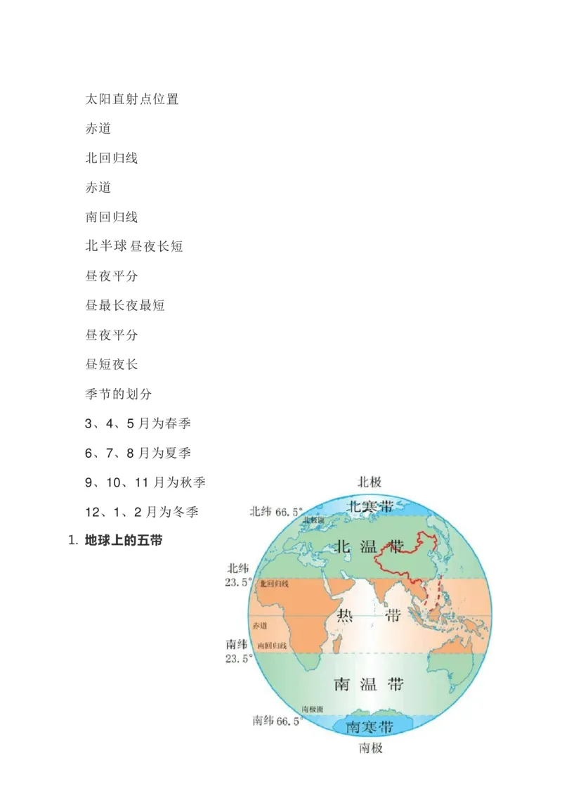 《(学霸笔记)人教版初中七年级地理上册知识点复习提纲预习复习必备_初高中资料库_初中资料库（转存避免链接过期失效）_初中地理》第6页预览