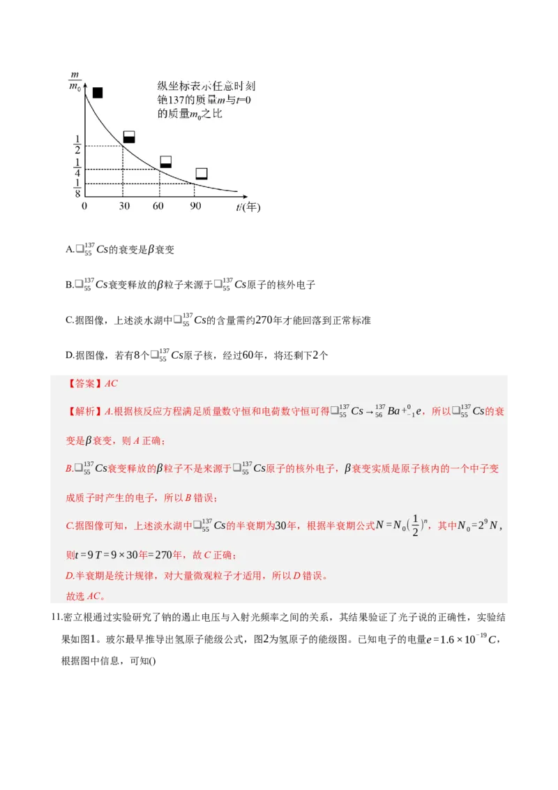 《第十六章：原子结构与原子核（综合训练）（教师版）_地理_2027年高考地理一轮_2027年高考物理举一反三系列（新高考通用）-G249_资料_2027版》第8页预览