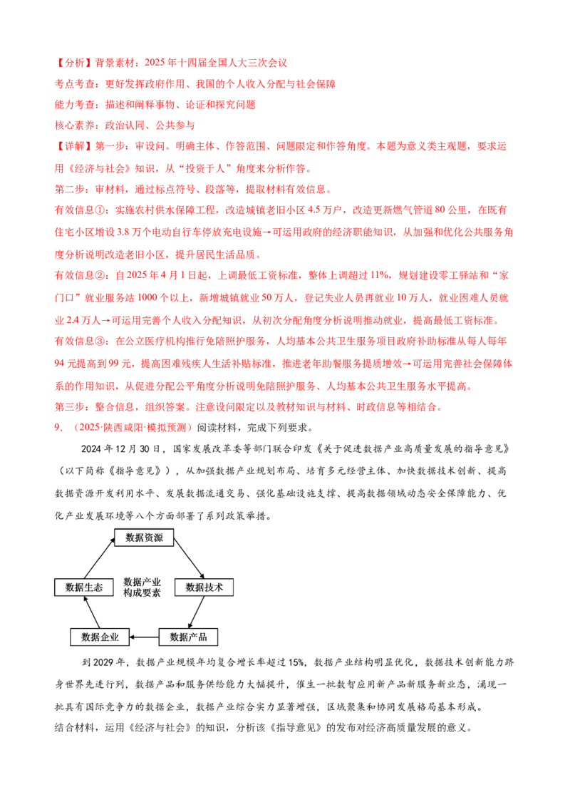 《（大题专练5）必修二我国的个人收入分配与社会保障（教师版）_zheng治_2026年-政治高考专项复习_2026届高考政治复习大题专练系列-G429_资料》第10页预览