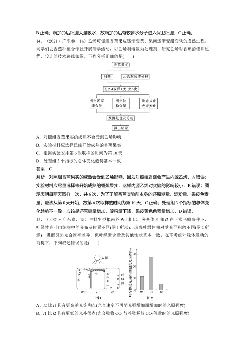 《2021年广东省普通高中学业水平选择性考试（精校版）_2026版高中《二三轮复习+冲刺复习》_2021-2025生物高考题_2021生物高考题_教师》第6页预览