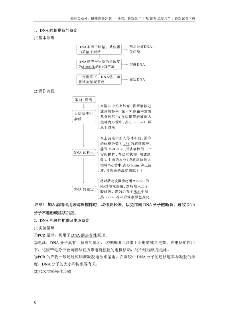 《第十单元　第62课时　基因工程的应用、蛋白质工程、DNA的两个重要实验_06-生物-高考总复习_一轮复习_2025年_2025年大一轮复习讲义人教版生物_资料_1-资料_大一轮复习讲义教师专用》第8页预览