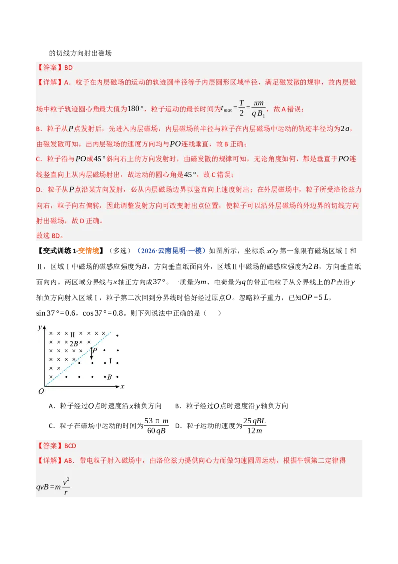 《第28讲带电粒子在组合场中的运动（复习讲义）（黑吉辽蒙专用）（教师版）_地理_2027年高考地理一轮_2027年高考物理一轮课件+讲义+练习（黑吉辽蒙专用）-G330_2027版》第6页预览