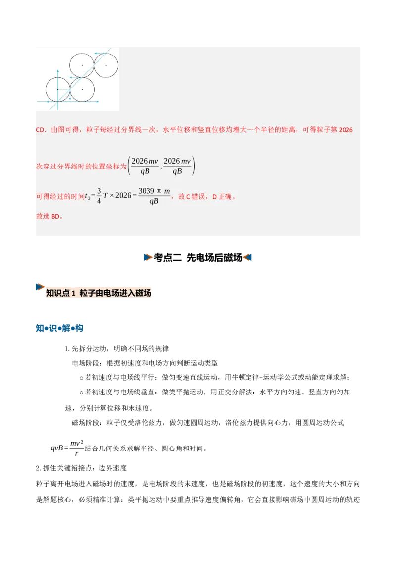 《第28讲带电粒子在组合场中的运动（复习讲义）（黑吉辽蒙专用）（教师版）_地理_2027年高考地理一轮_2027年高考物理一轮课件+讲义+练习（黑吉辽蒙专用）-G330_2027版》第9页预览