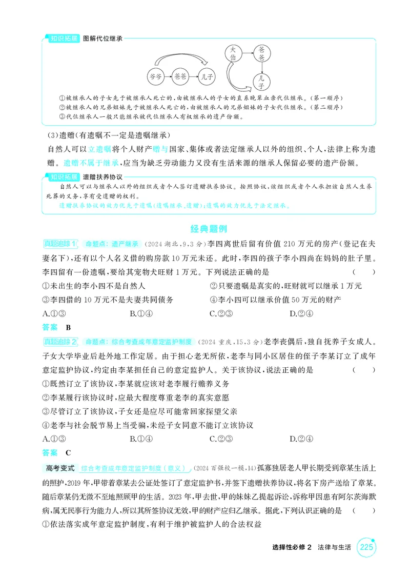 《1_精讲册-第五、六课　家庭与婚姻_2026版教学资源包_202653高考总复习A版_湖南版_2026版.湖南版.选考总复习.政治.5·3A版_一、图书电子教参_选择性必修2法律与生活_第五、六课家庭与婚姻》第3页预览