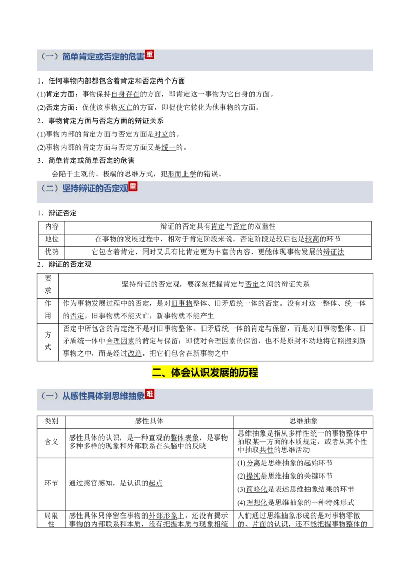 《第三单元运用辩证思维方法（知识清单）（全国通用）_zheng治_2026年_2026年高考政治一轮复习知识清单（全国通用）-G56_2026版》第6页预览