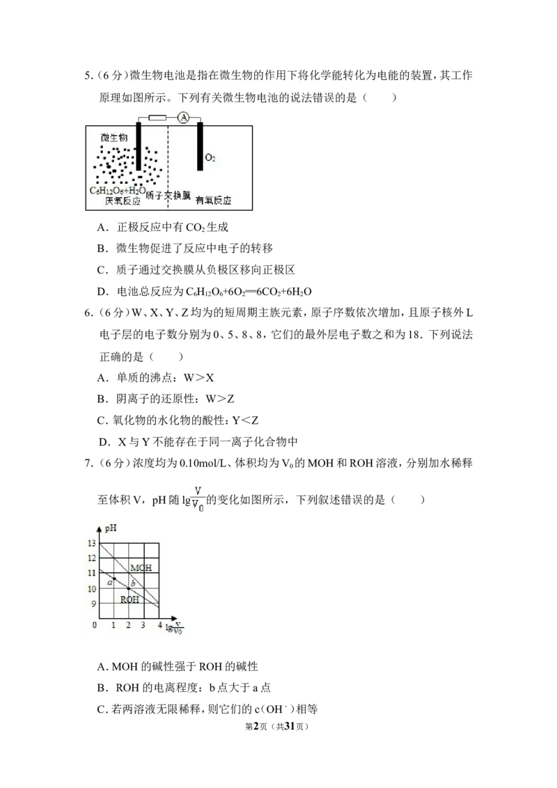 《2015年全国统一高考化学试卷（新课标ⅰ）（含解析版）(1)_高考一二三轮复习_化学_2027年高考化学专项复习_2008年-2026年化学高考真题-G427_2008-2020年高考_全国卷_A4word版》第2页预览