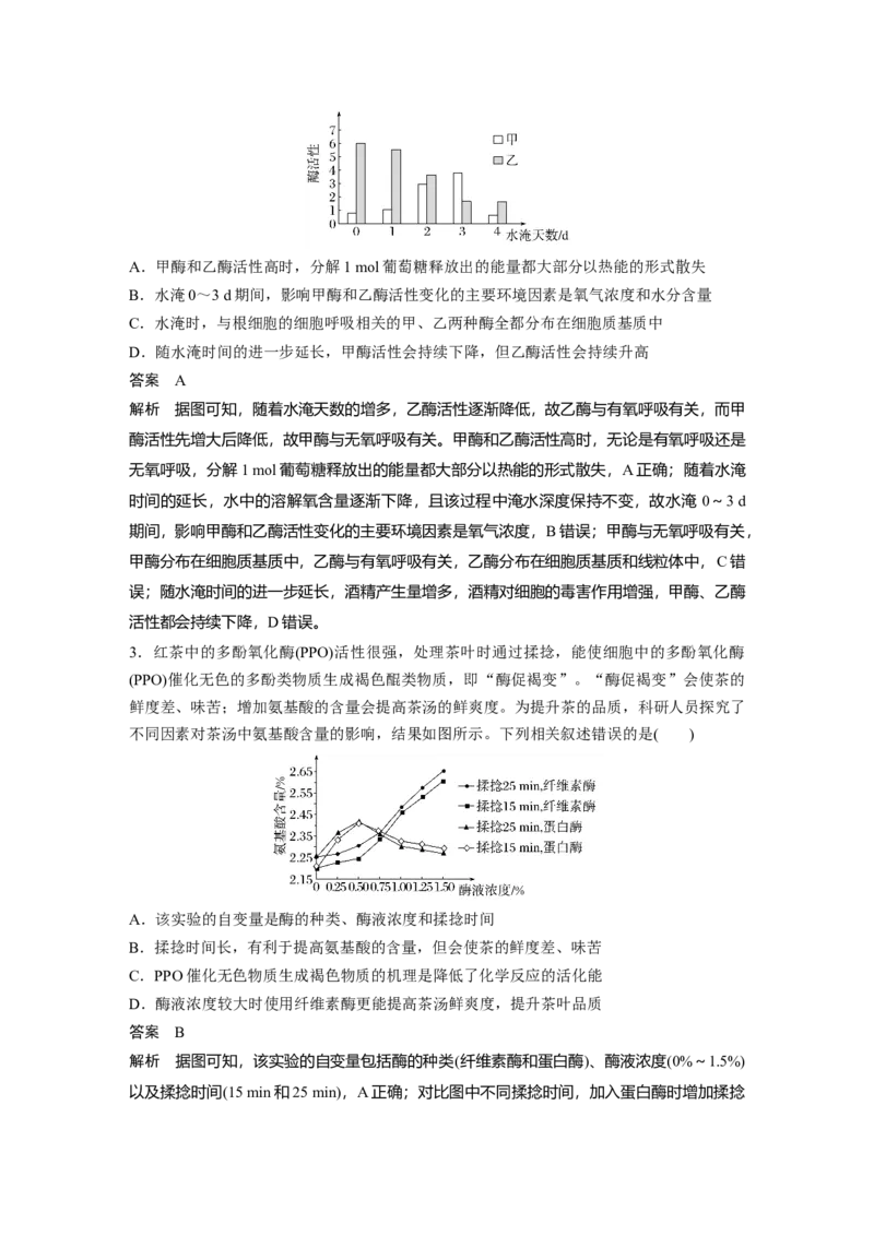《2.细胞代谢(1)_2026版高中《二三轮复习+冲刺复习》_高考生物生物二轮2026届高考生物步步高大二轮专题复习教师用书(word版)+教师用书配套PPT+题库(word版)(完整版)_考前特训》第2页预览