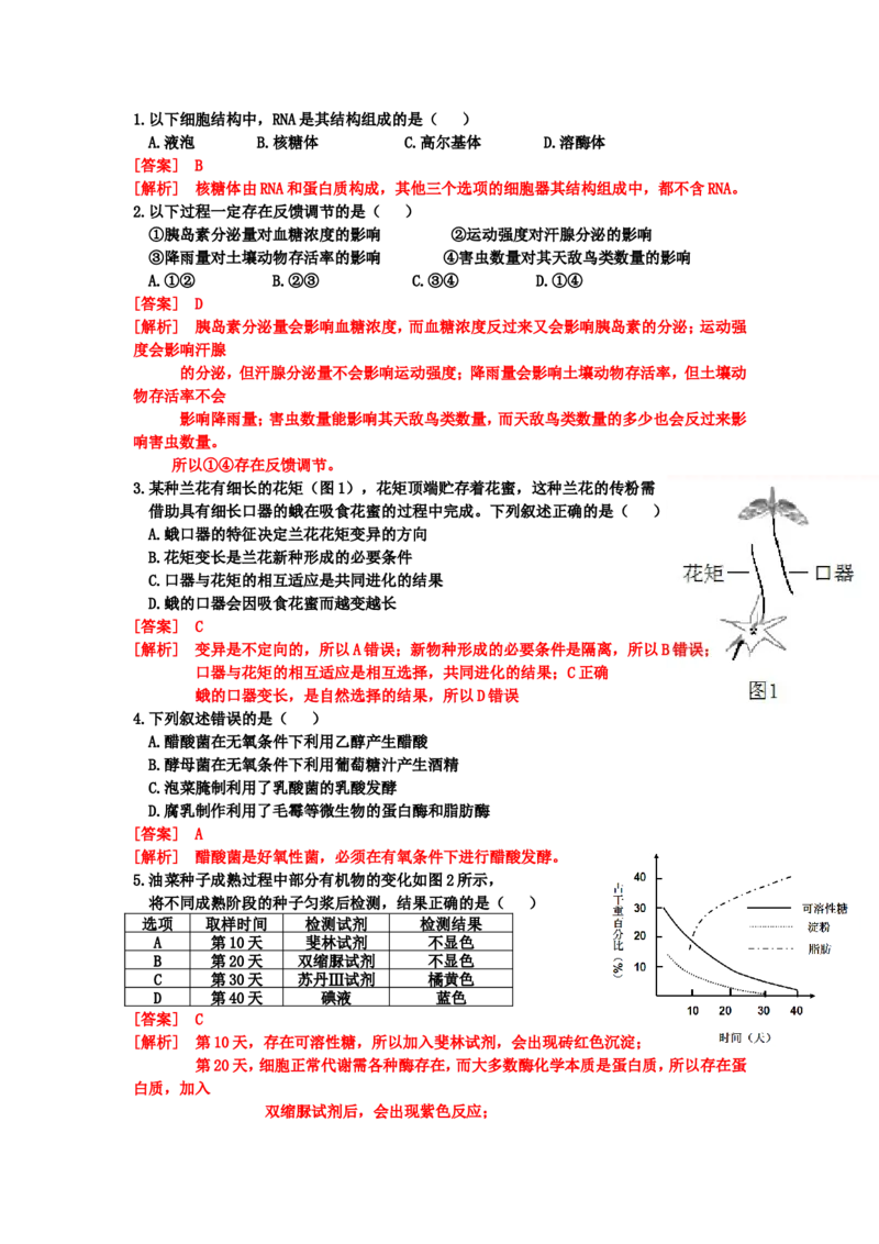 《2014广东高考理综生物试卷及答案(1)_高考一二三轮复习_生物_2027年高考生物专项_2008年-2026年生物高考真题-G427_2008-2020年高考_地方卷_广东高考生物08-20》第5页预览