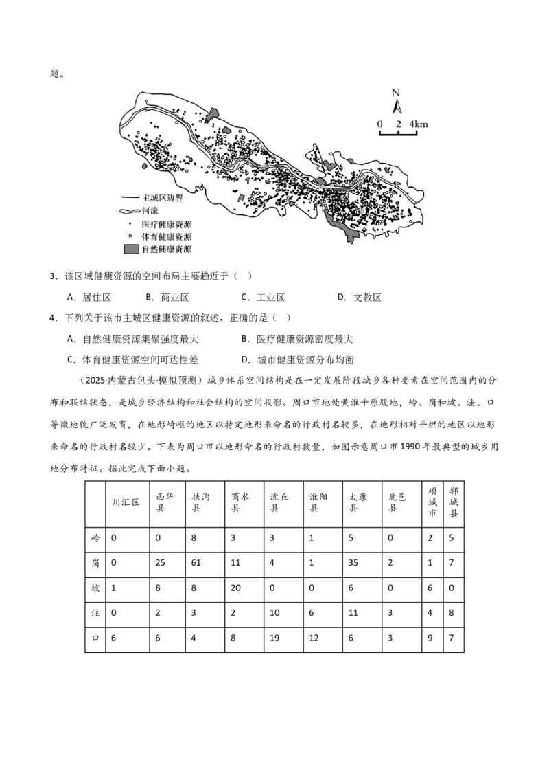 《第20讲城乡空间结构与地域文化（城乡景观）（专项训练）（黑吉辽蒙专用）（学生版）_地理_2026年_2026年高考地理一轮课件+讲义+练习（黑吉辽蒙专用）-G330》第6页预览