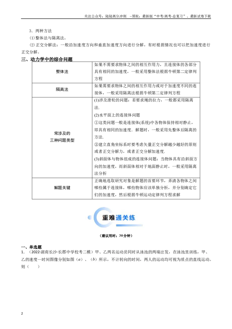 《重难点02牛顿运动定律与直线运动(解析版)_04-物理-高考总复习_专项复习_2024年_2024年高考物理热点重难点知识点讲解重难题型习题训练_资料》第2页预览