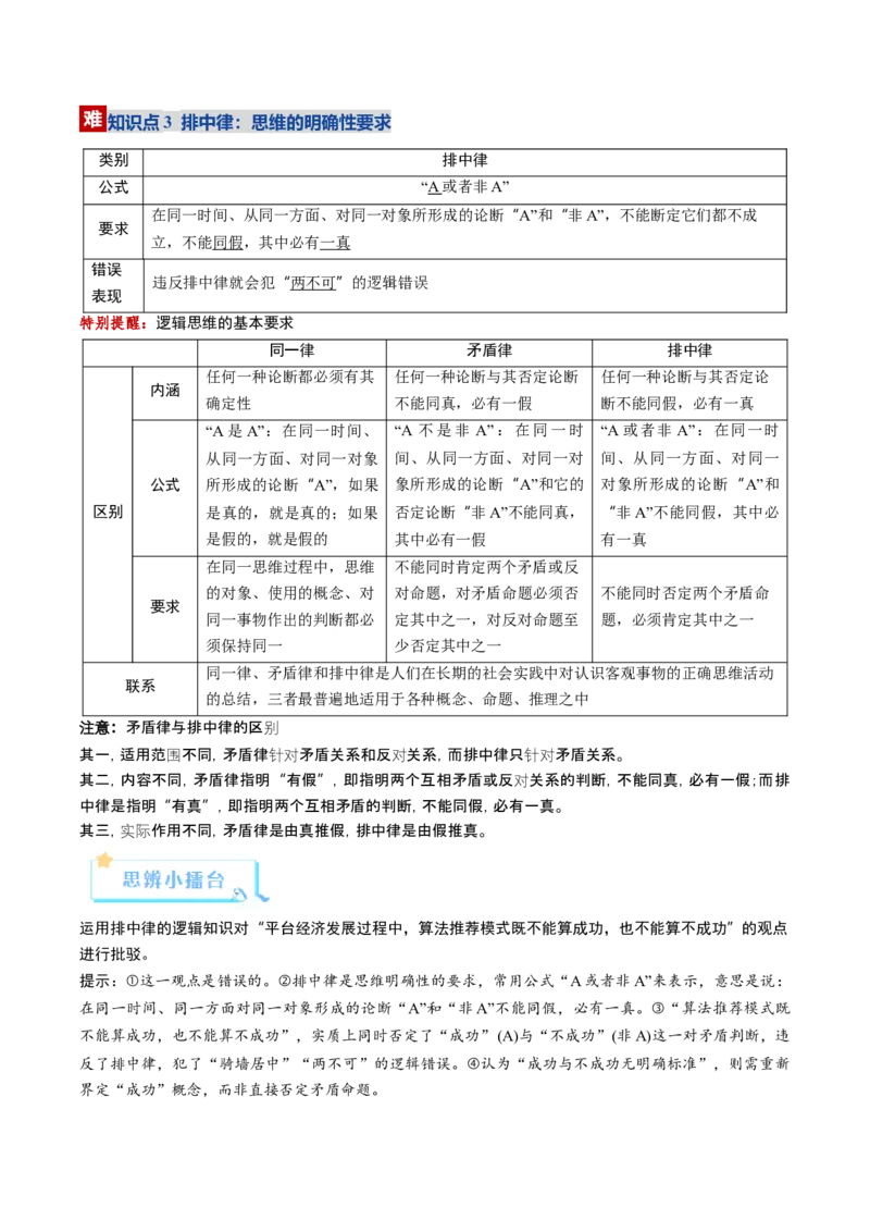 《第02课把握逻辑要义（复习讲义）（教师版）（全国通用）_zheng治_2026年_2026年高考政治一轮复习讲义+练习+课件（新教材新高考）-G55_2026版_选择性必修3逻辑与思维》第9页预览