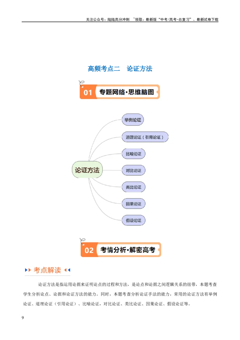 《解密01信息类文本阅读之论证分析（讲义）（解析版）_二轮复习_2024年_2024年高考语文二轮复习高频考点追踪与预测（新高考专用）_讲义_教师版（含答案解析）》第9页预览