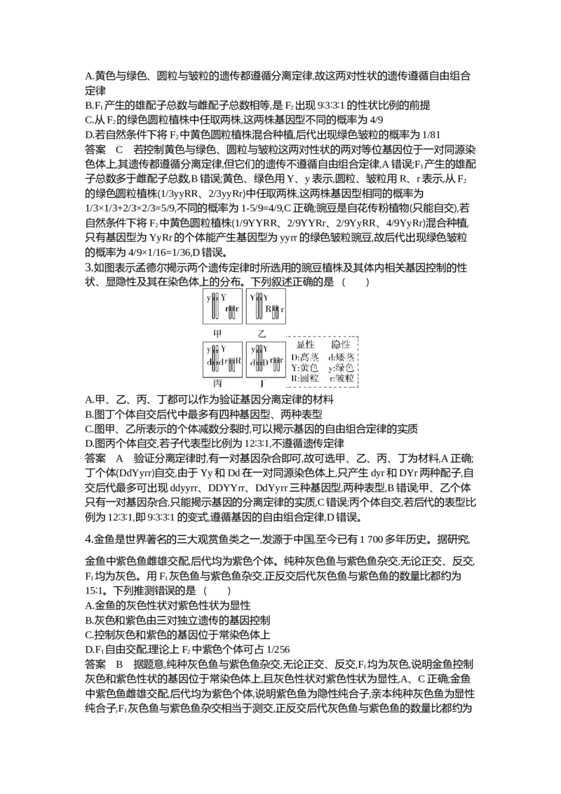 《1_12-专题十二基因的自由组合定律_2024版教学资源包_2024版.新高考版生物.5·3A版_12_专题十二基因的自由组合定律_6_专题检测》第8页预览