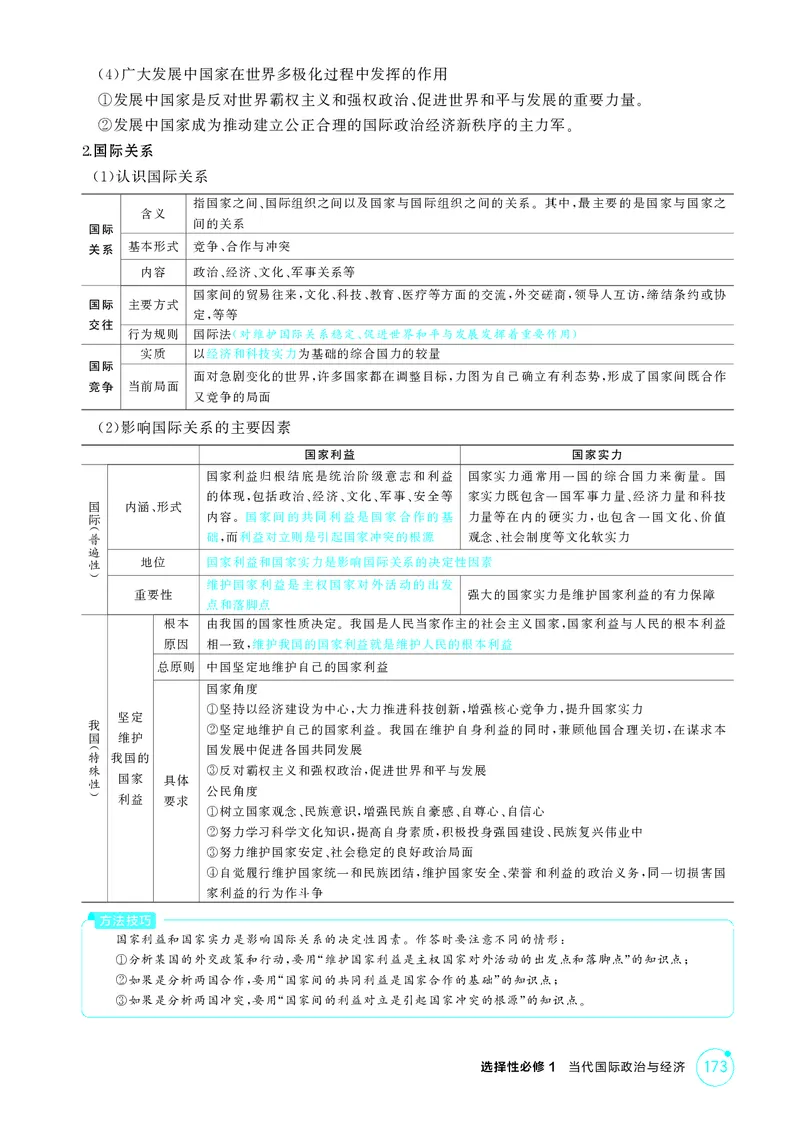 《1_精讲册-第三、四课　多极化趋势、和平与发展_2026版教学资源包_202653高考总复习A版_湖南版_2026版.湖南版.选考总复习.政治.5·3A版_一、图书电子教参_选择性必修1当代国际政治与经济》第2页预览