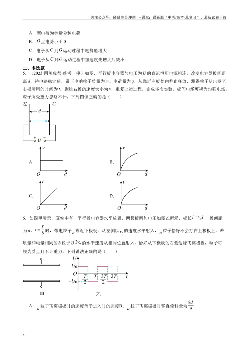 《重难点09静电场（原卷版）_04-物理-高考总复习_专项复习_2024年_2024年高考物理热点重难点知识点讲解重难题型习题训练_资料》第4页预览
