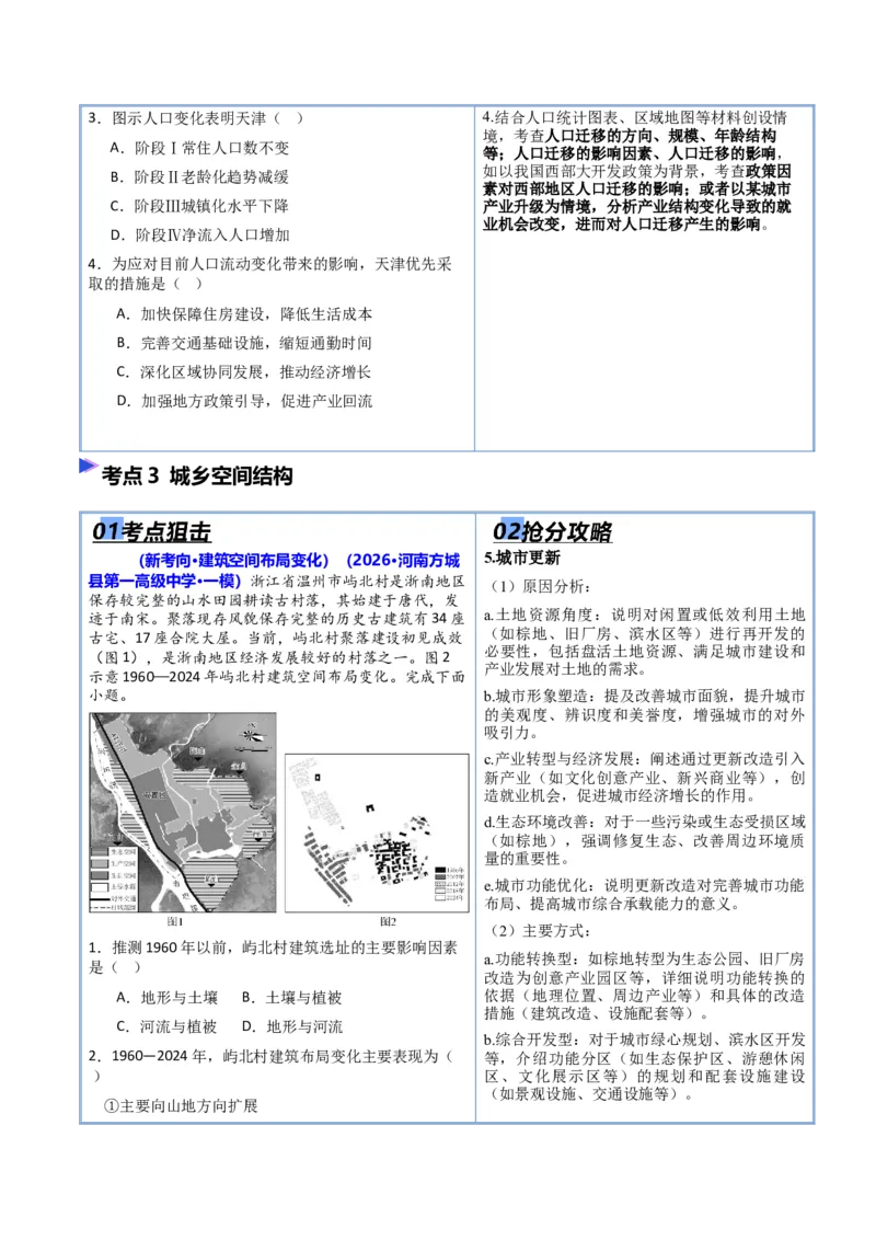 《猜押06人口与城市（原卷版）_地理_2026年-地理高考专项复习_2026年高考地理终极冲刺讲练测（全国通用）-G459_2026版》第5页预览