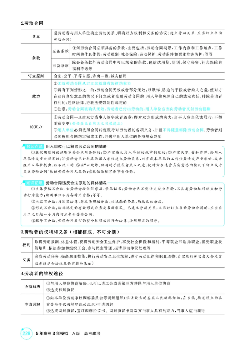 《1_精讲册-第七、八课　就业与创业_2026版教学资源包_202653高考总复习A版_山东版_2026版.山东版.选考总复习.政治.5·3A版_一、图书电子教参_选择性必修2法律与生活_第七、八课就业与创业》第2页预览