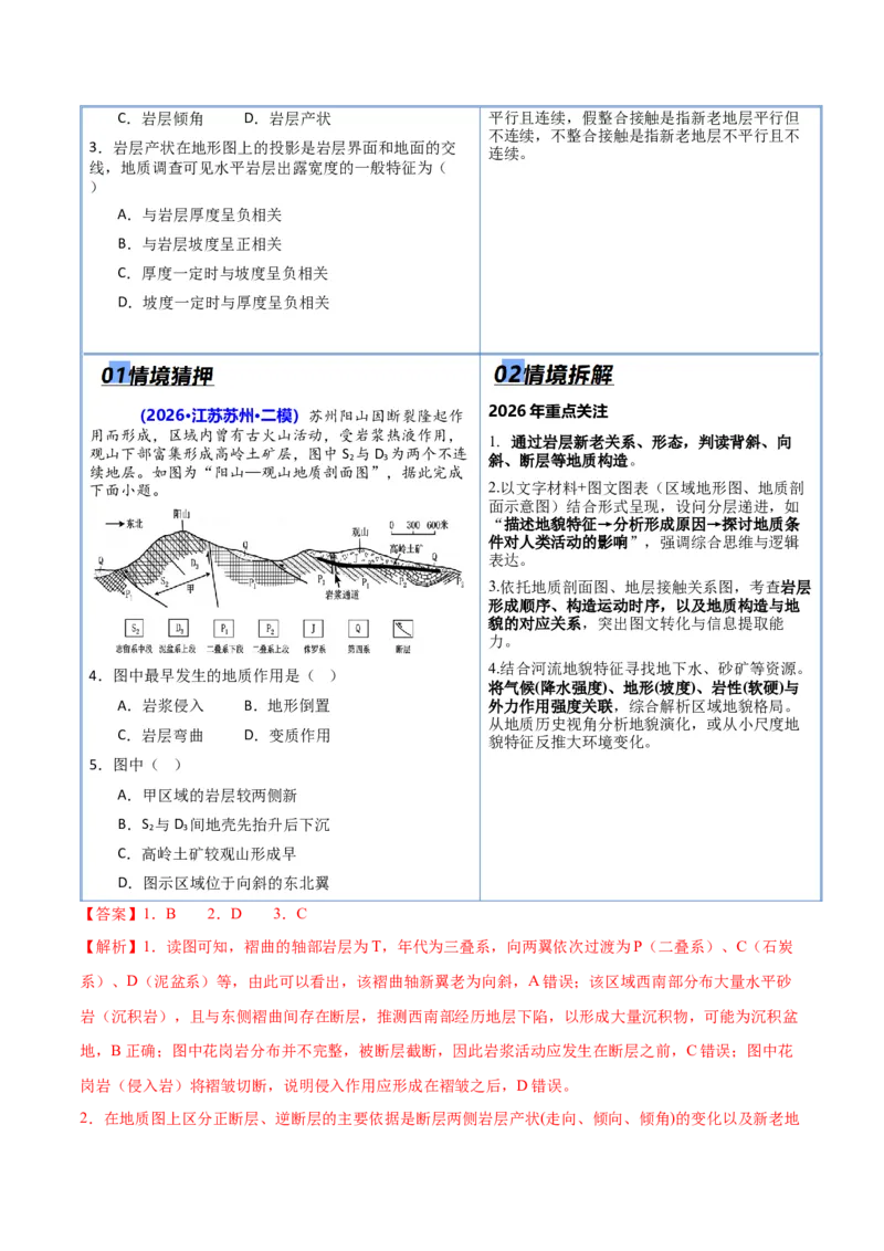 《猜押03地质地貌（解析版）_地理_2026年-地理高考专项复习_2026年高考地理终极冲刺讲练测（全国通用）-G459_2026版》第7页预览