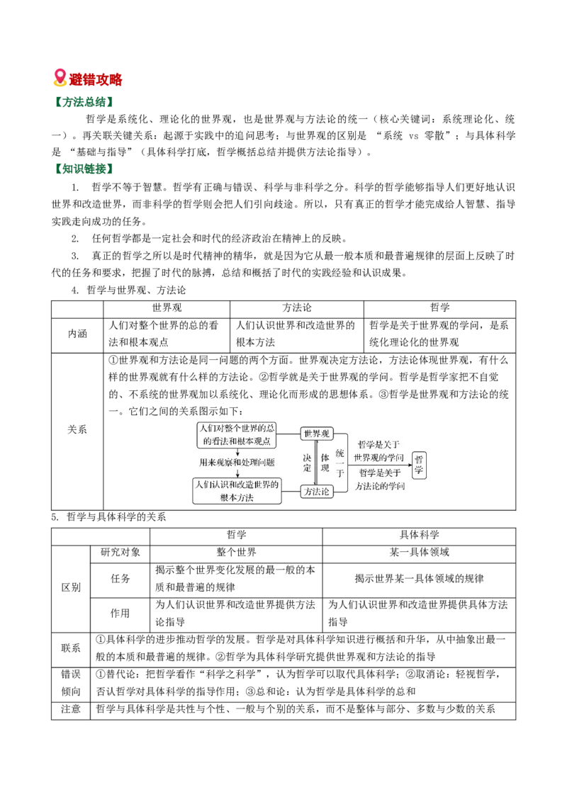 《易错08探索世界与把握规律（易错专练）（学生版）_zheng治_2026年-政治高考二轮复习_2026年高考政治重难点讲义专练（新高考通用）-G102_2026版》第2页预览