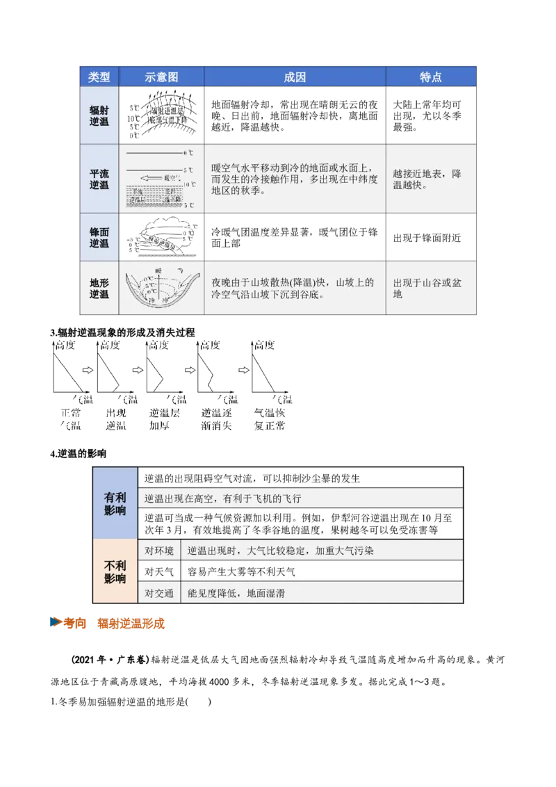 《第06讲大气的组成、垂直分层及受热过程（复习讲义）(全国通用)（学生版）_地理_2027年高考地理一轮_2027年高考地理一轮复习讲义+练习+课件（新教材新高考）-G55_2027版》第7页预览