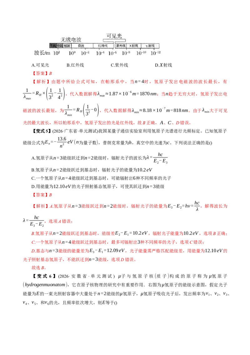 《第57讲原子结构与玻尔理论、波粒二象性、物质波（举一反三讲义）（教师版）_地理_2027年高考地理一轮_2027年高考物理举一反三系列（新高考通用）-G249_资料_2027版》第9页预览
