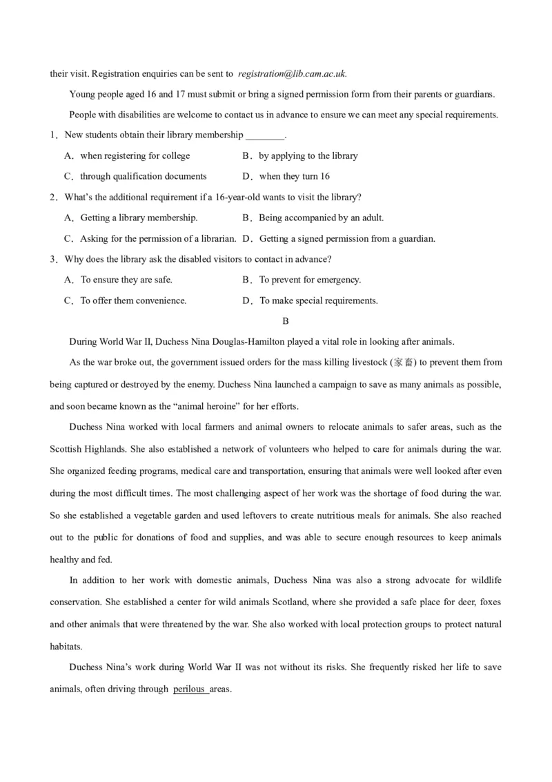 《01阅读理解(应用文+记叙文)(含九省1月联考)（新高考九省专用）（原卷版）_英语(2)_专项复习_2025年_2024年高考一模试题分类汇编英语新高考九省专用》第3页预览