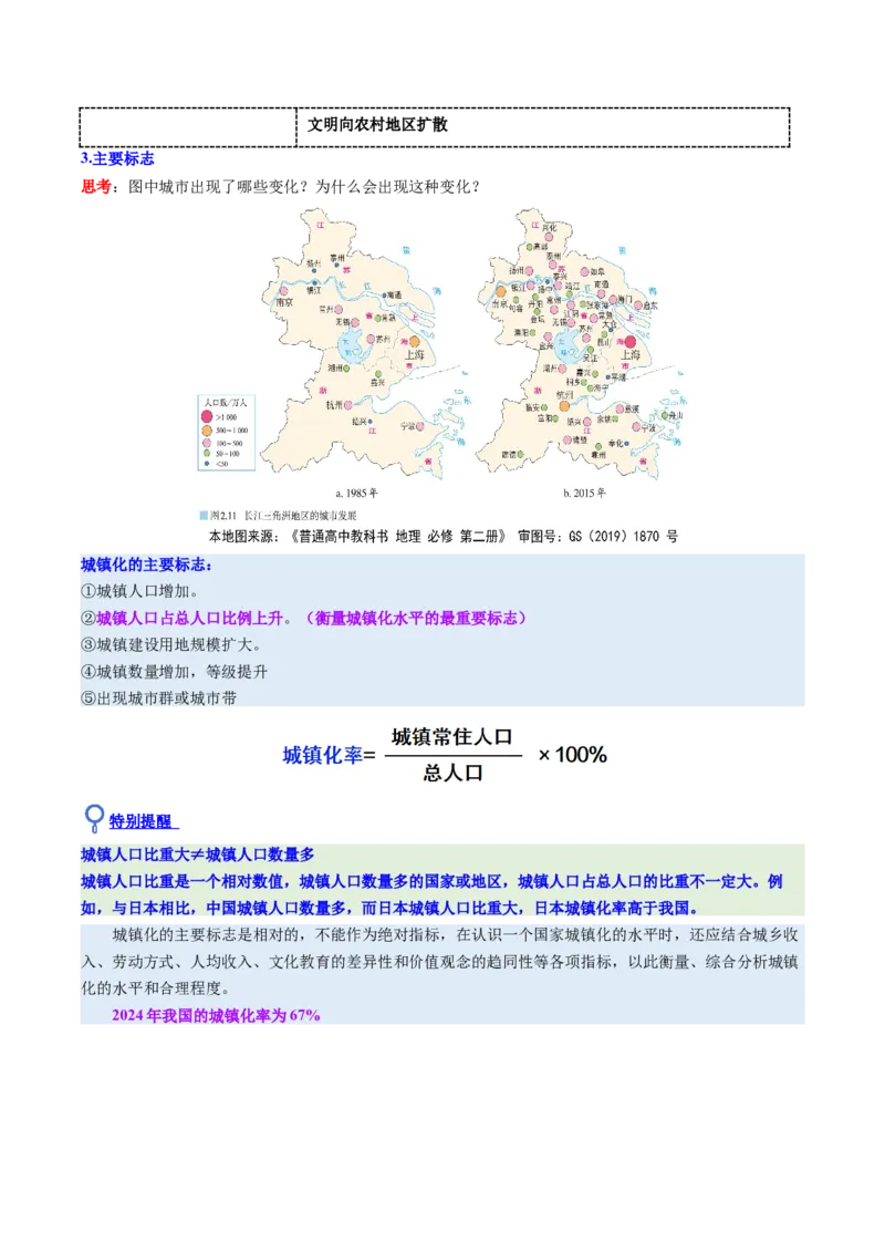 《第22讲城镇化（复习讲义）（全国通用）（学生版）_地理_2026年_2026年高考地理一轮复习讲义+练习+课件（新教材新高考）-G55_2026版_专题09乡村和城镇》第4页预览