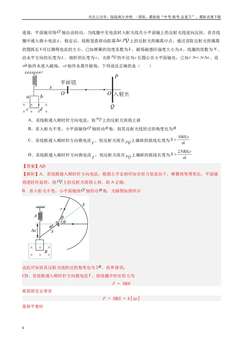 《重难点01力与物体的平衡（解析版）_04-物理-高考总复习_专项复习_2024年_2024年高考物理热点重难点知识点讲解重难题型习题训练_资料》第6页预览